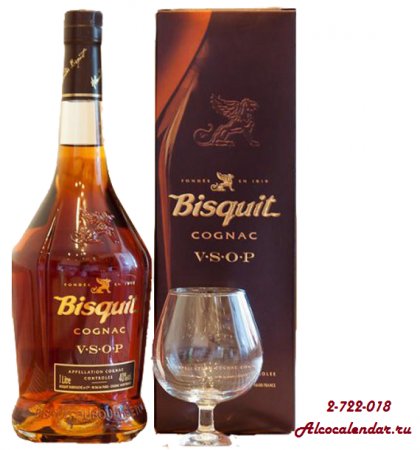 Bisquit VSOP Выдержка 8-10 лет.  неоднократный призер золотой медали. 1L-3000р.